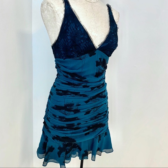 Elizabeth & James 4 Silk Floral Print Party Dress - Picture 4 of 10